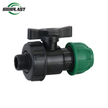 pp single male union ball valve pp compression ball valve for irrigation